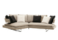 Sectional Corner Modern Upholstered Sofa Set Solid Wood Frame European Style supplier