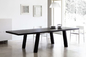 Solid Wooden Minimo Modern Dining Room Tables Rectangle Black Colors supplier