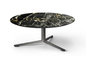 Custom Size Marble Top Table Ash Color , Metal Round Table Modern Design supplier