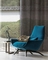 Leather Swivel Armchair With Armrests , Ermes Swivel Chairs For Living Room / Hotel supplier