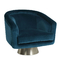 Luxury Comfy Swivel Sofa Chair With Brushed Stainless Steel Swivel Base supplier