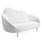 Sectional Modern Classic Sofa With Two Seats / Polished Brass Finish Legs supplier