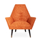 Orange Sorrento Fiberglass Lounge Chair For Coffee Room With Metal Frame supplier