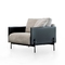 Customized Fabric Living Room Arm Chair / Printed Logo Light Blue Armchair supplier