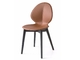 Custom Made Upholstered Tan Leather Chair , MrSmith Studio Basil W Chair supplier