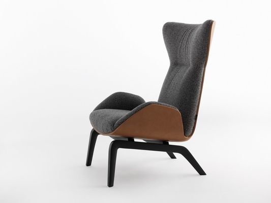 Fabric Casamania Horm SOHO Arm Chair , Solid Black Ash Casamania Chair supplier