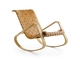 Tanned Leather Dondolo Rocking Easy Chair / Yellow Rustic Rocking Chair supplier