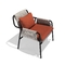 FLETCHER Fiberglass Lounge Chair With Matte Black Steel Frame Fabric Snap supplier