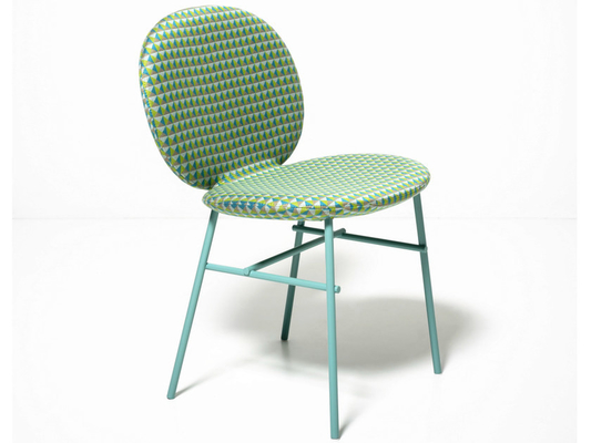 Kelly C Basic Fiberglass Dining Chair With High Backrest And Metal Base supplier