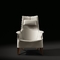 Removable MOBIUS Tan Leather Armchair , Luxury White Leather Armchair supplier