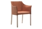 Office O CAP Fiberglass Arm Chair With Pigmented Leather Body supplier